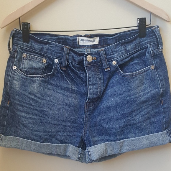 Madewell Pants - Madewell High Waist Cuffed Jean Shorts Size 27